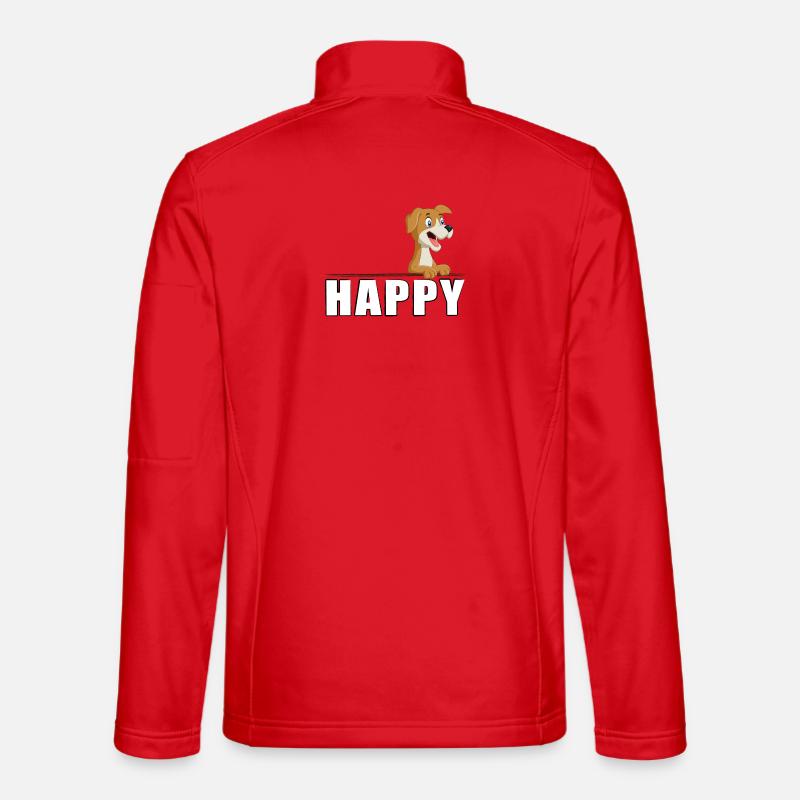 Dog Hund Hündchen HAPPY - Unisex Softshelljacke - Rot