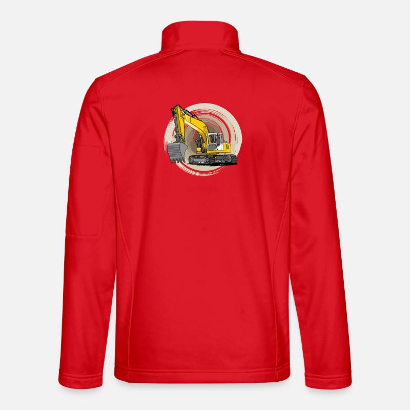 Excavators, backhoe excavators - Unisex Softshell Jacket - red
