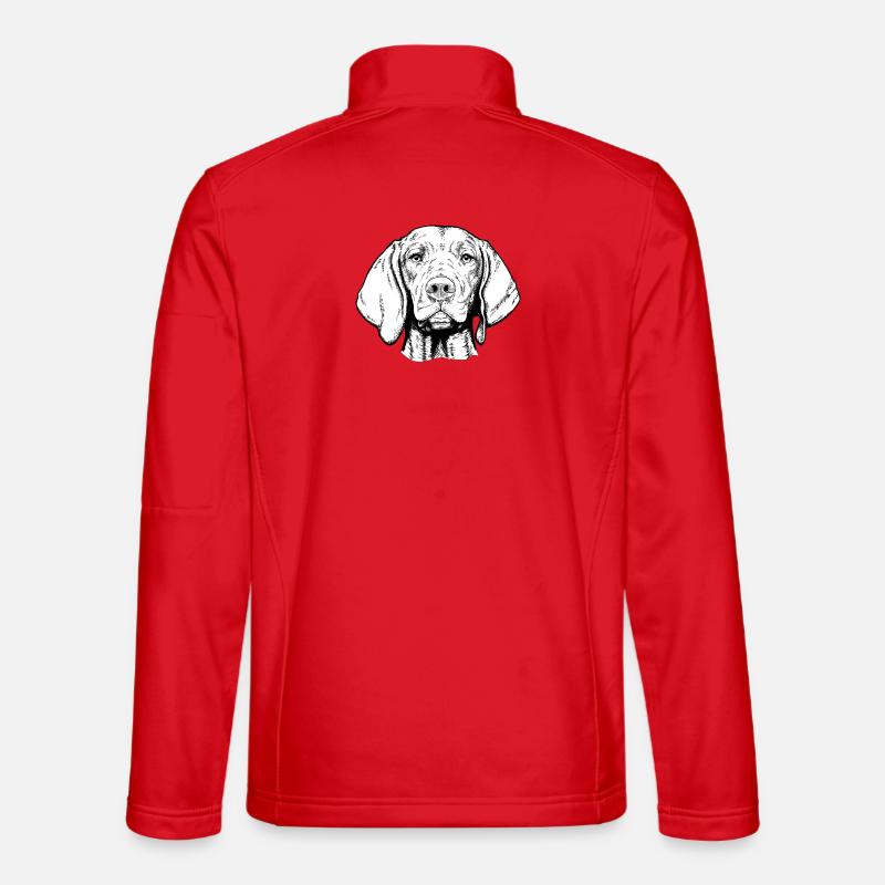 Magyar Viszla Shorthair 01 bk - Unisex Softshell Jacket - red
