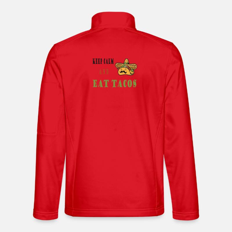 Keep calm and eat tacos - Unisex Softshell Jacket - red