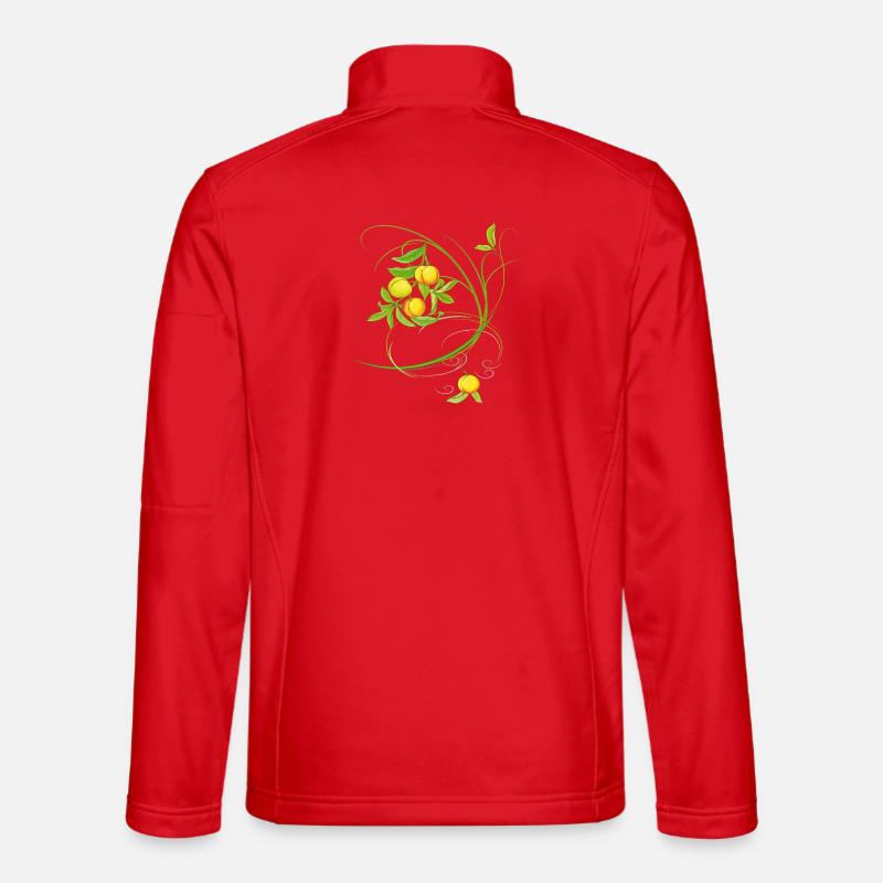 Pfirsiche, Obst - Unisex Softshelljacke - Rot