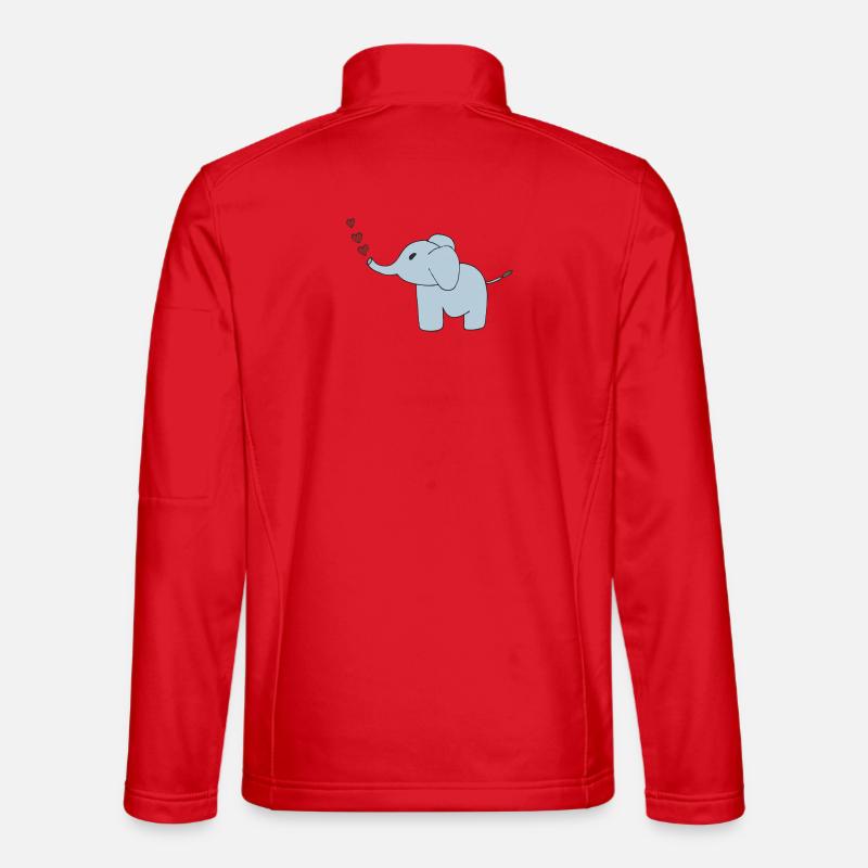 Elephant hearts - Unisex Softshell Jacket - red