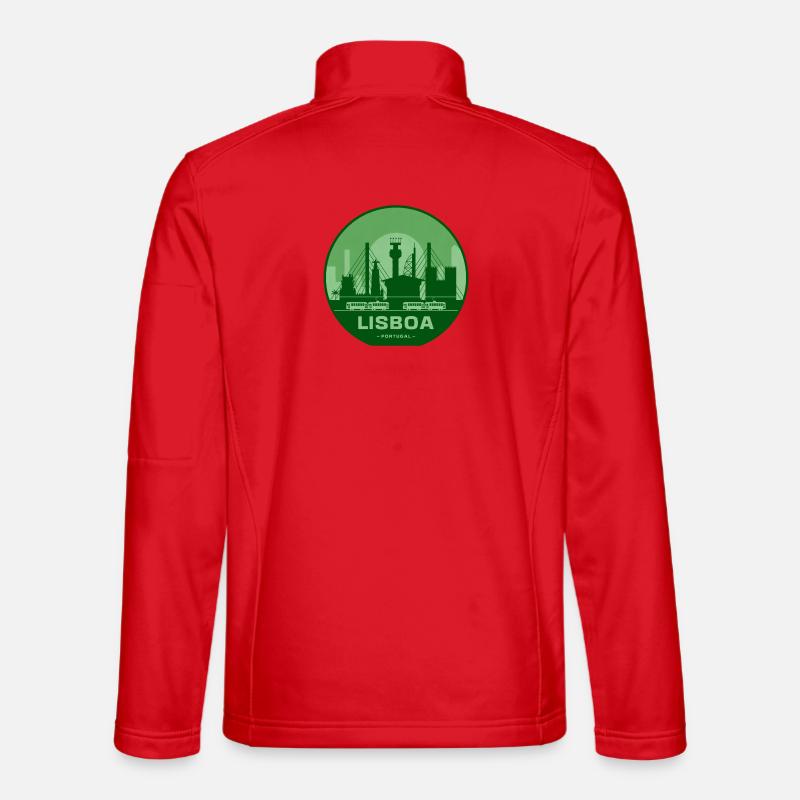 Trains Silhouette des ponts Lisboa Veste en tissu softshell Unisexe