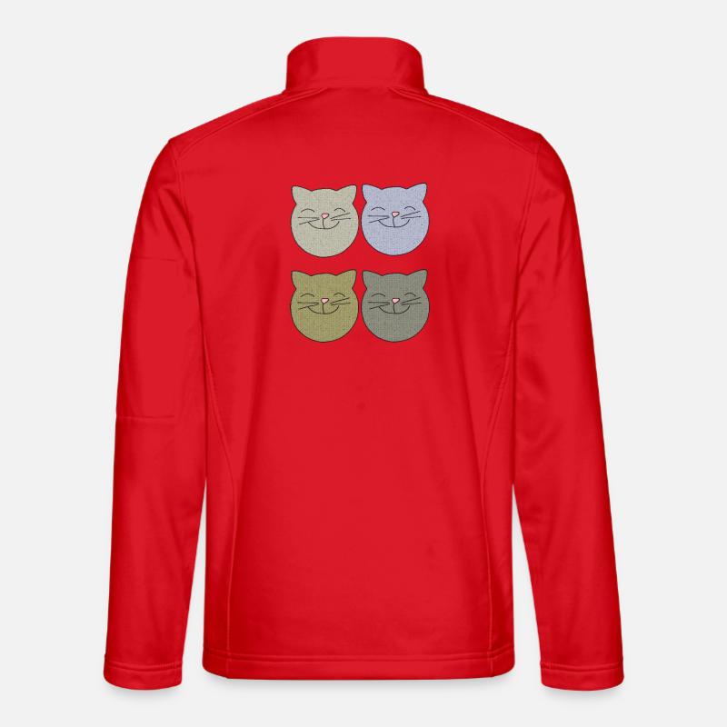 katzen 4er pack - Unisex Softshelljacke - Rot