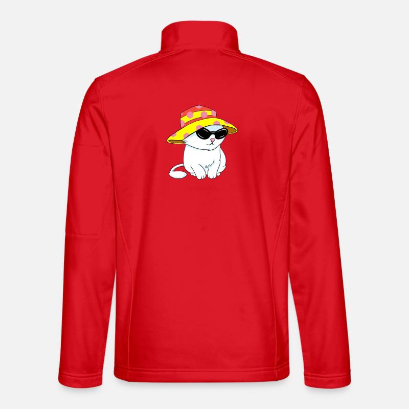 Beach-style kitten - Unisex Softshell Jacket - red