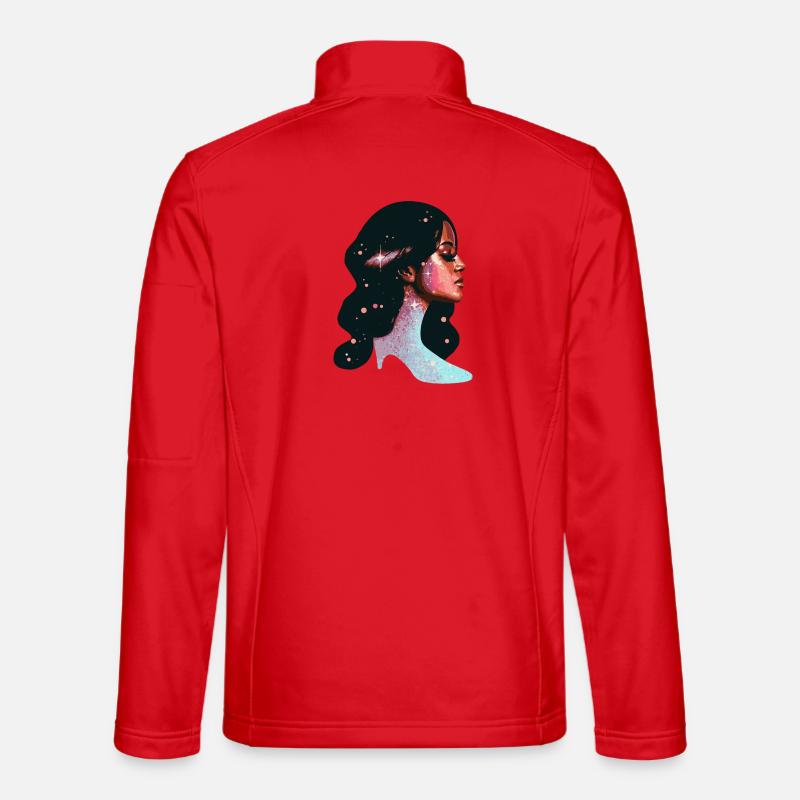 Kosmischer Träumer Portrait Design Unisex Softshelljacke