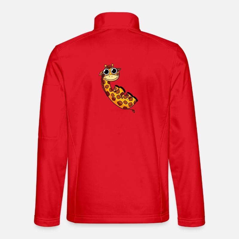 Giraffe Safari - Unisex Softshell Jacket - red