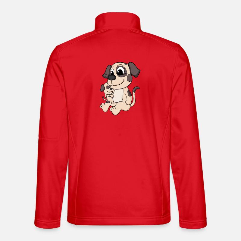 Famille de chiens - Chien avec bébé Veste en tissu softshell Unisexe