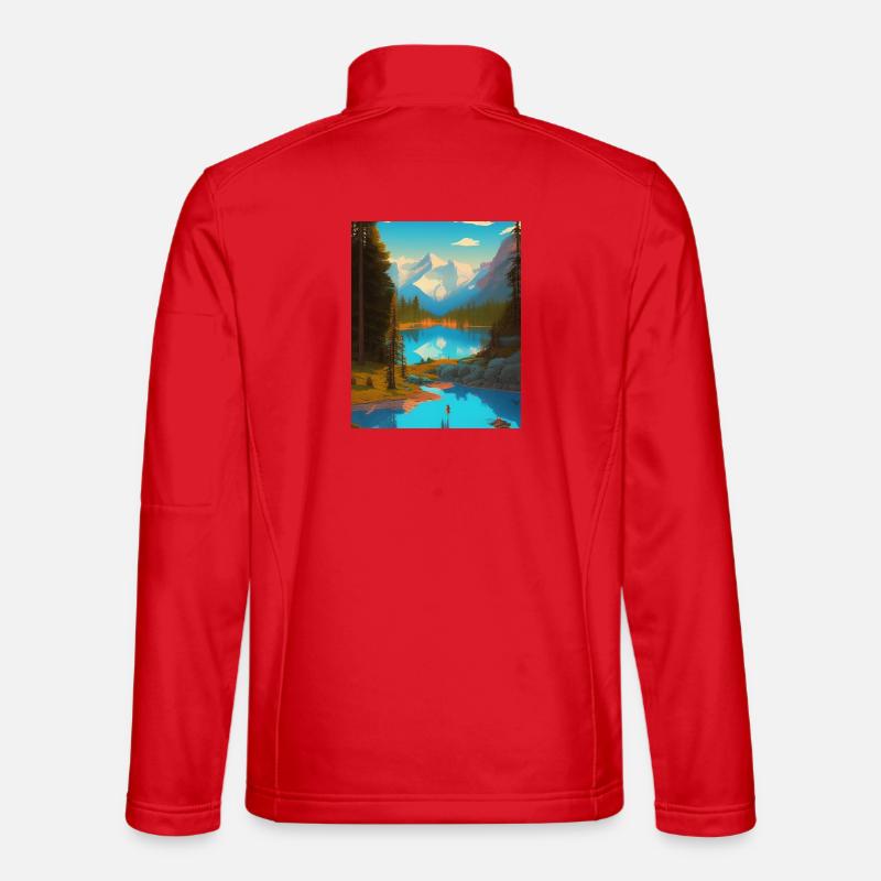 Paysage nature forêt Veste en tissu softshell Unisexe