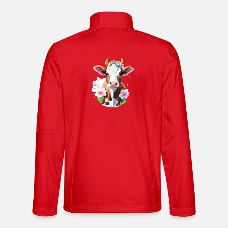 Kleine Kuh - Unisex Softshelljacke - Rot