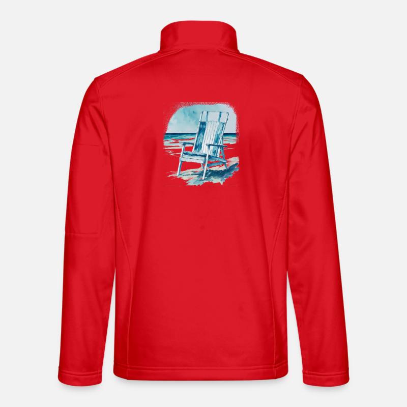 Sun lounger on the beach - Unisex Softshell Jacket - red