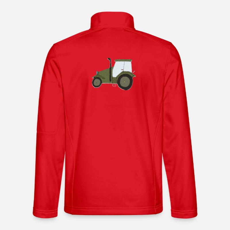 Tractor Oldtimer Impressionism - Unisex Softshell Jacket - red