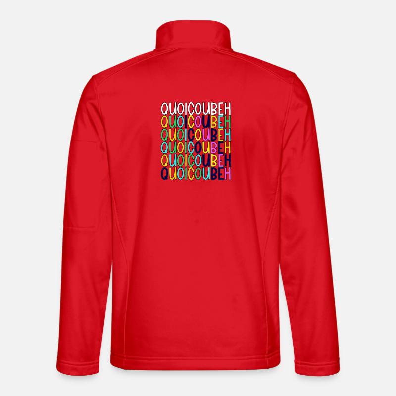 QuoiCouBeH Arc-en-Ciel en Grille Veste en tissu softshell Unisexe