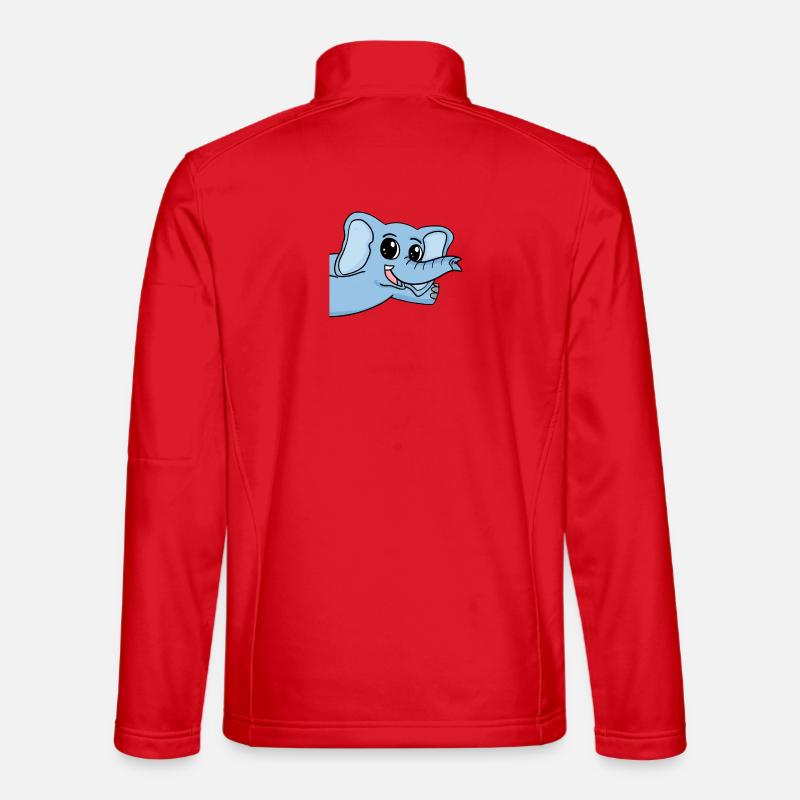 Salutation des éléphants - Veste en tissu softshell Unisexe - rouge