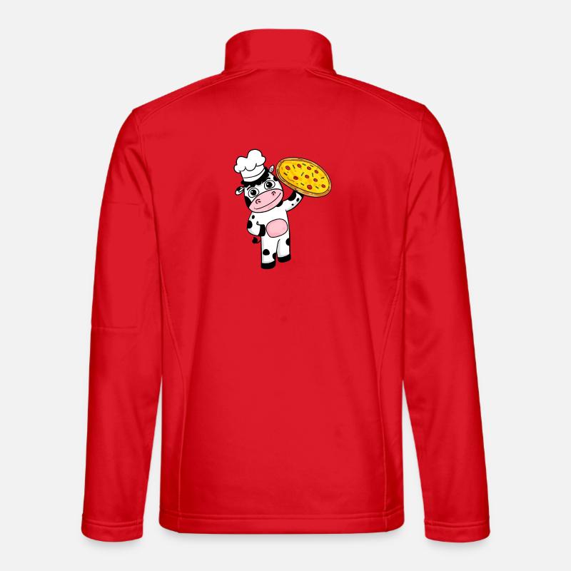 Pizzabäcker Pizza Koch Kuh Italien - Unisex Softshelljacke - Rot