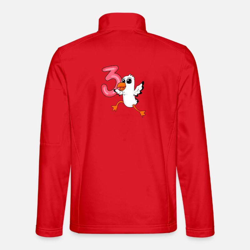 3rd birthday motif seagull - three years Unisex Softshell Jacket