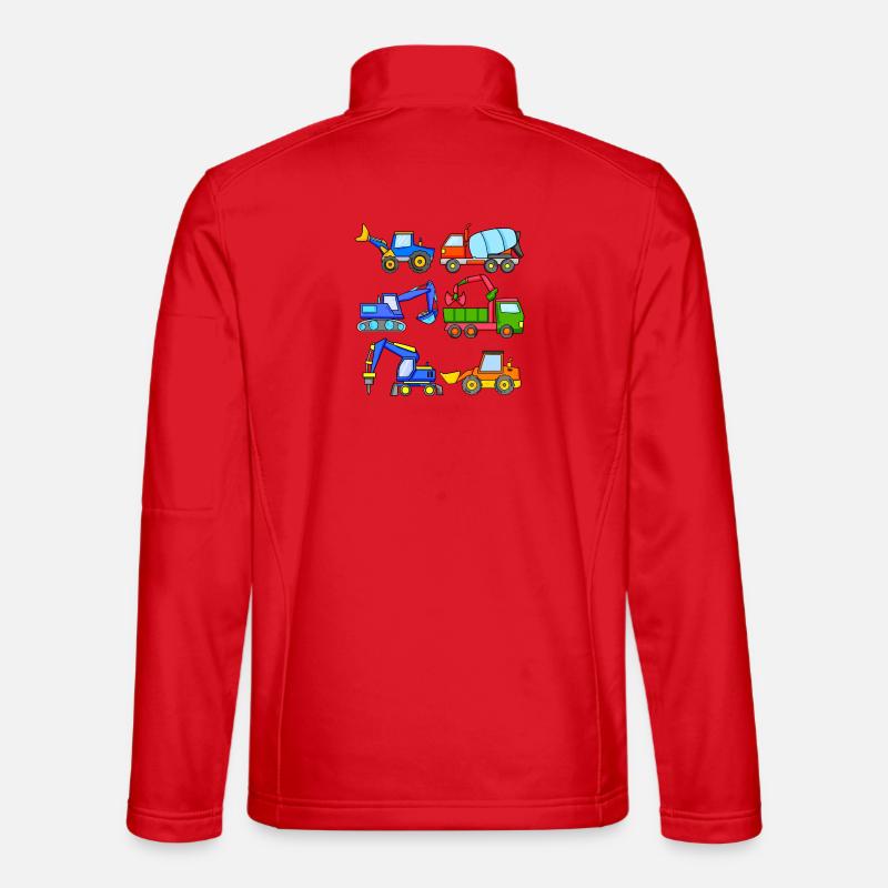 Construction Site Vehicles Vehicle Unisex Softshell Jacket