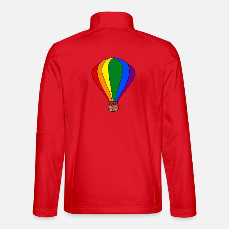 Regenbogen-Ballon - Unisex Softshelljacke - Rot