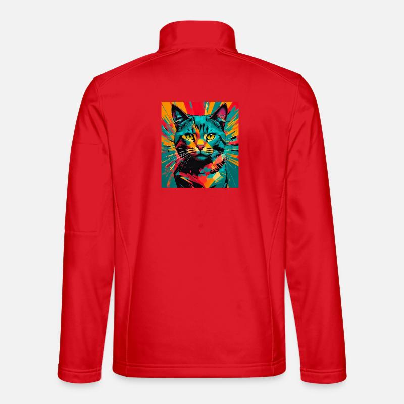 Cat - Unisex Softshell Jacket - red