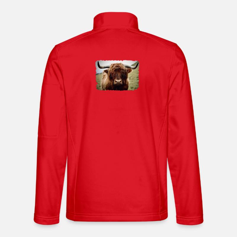 Hochlandrind - Unisex Softshelljacke - Rot