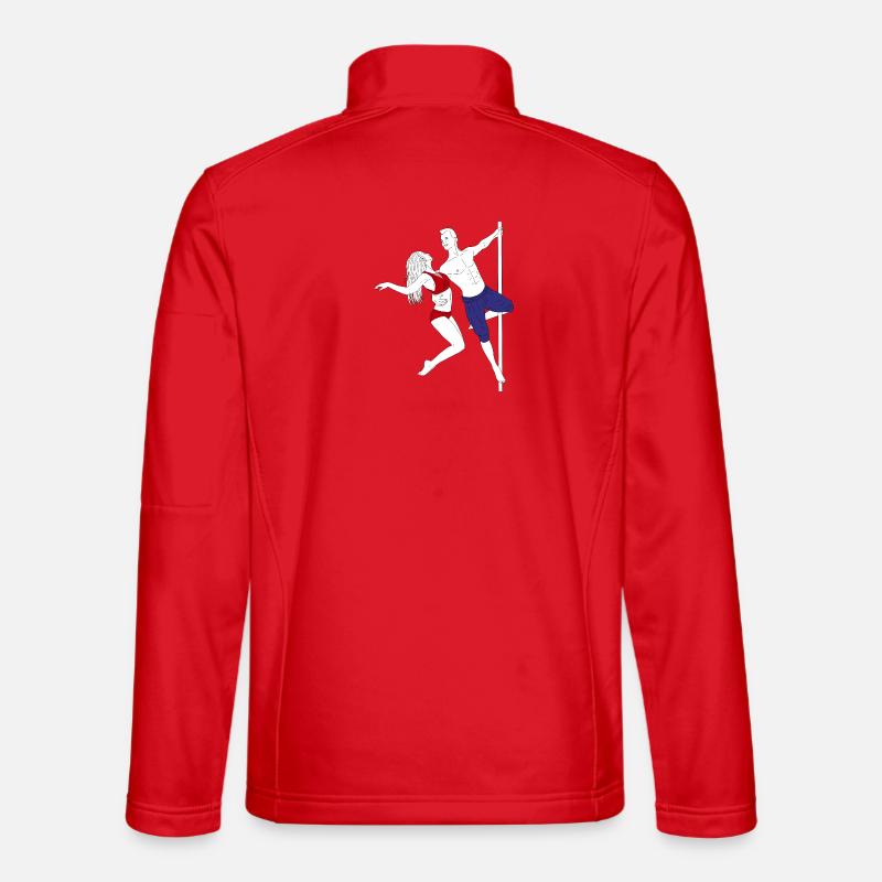 Poledance Duo Rot Blau Outfit - Unisex Softshelljacke - Rot