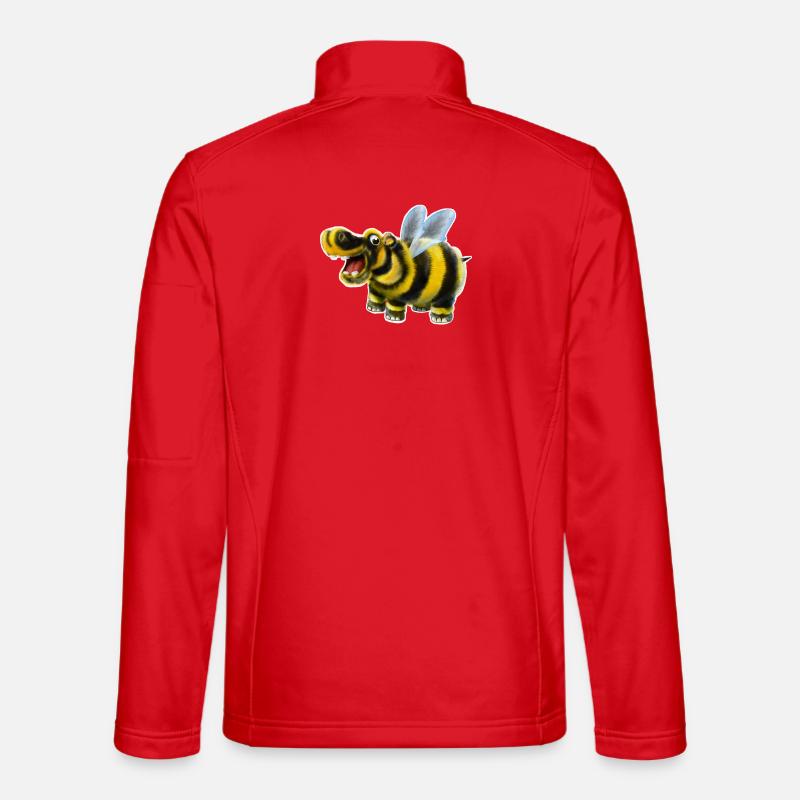 Das Hummel-Nilpferd - Unisex Softshelljacke - Rot