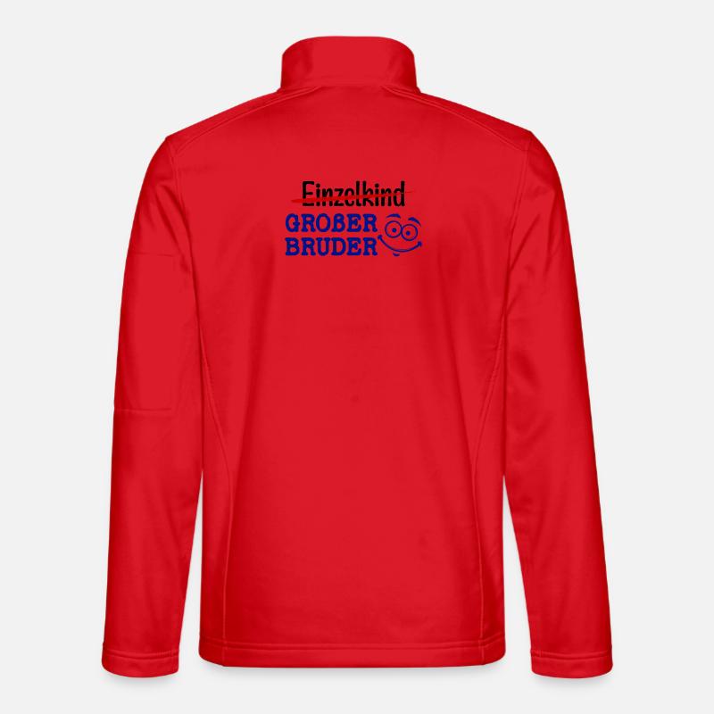 Großer Bruder Statement Einzelkind Geschwister - Unisex Softshelljacke - Rot
