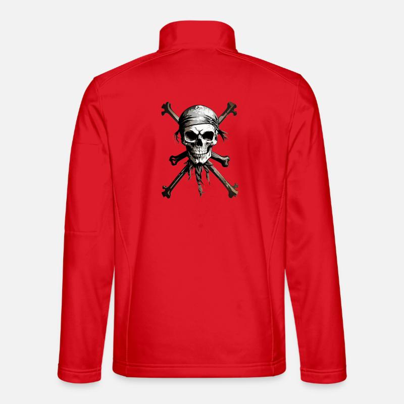 Pirate, Pirate - Unisex Softshell Jacket - red