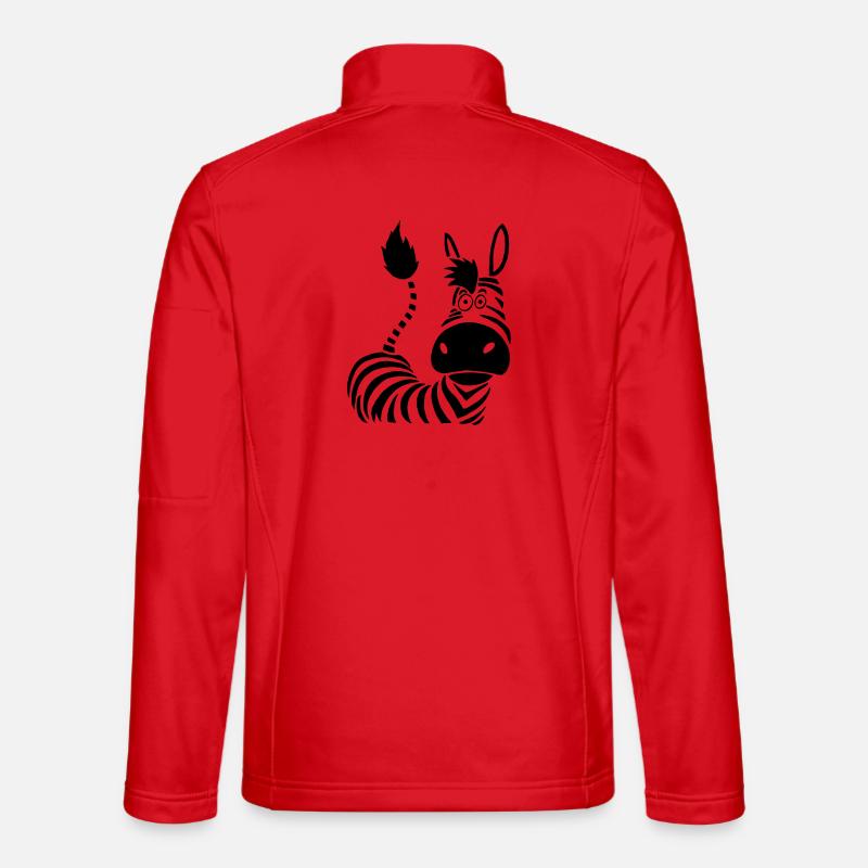Zebra stripes - Unisex Softshell Jacket - red