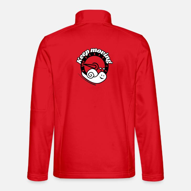Langsam voran: Schnecke Motiv - Unisex Softshelljacke - Rot
