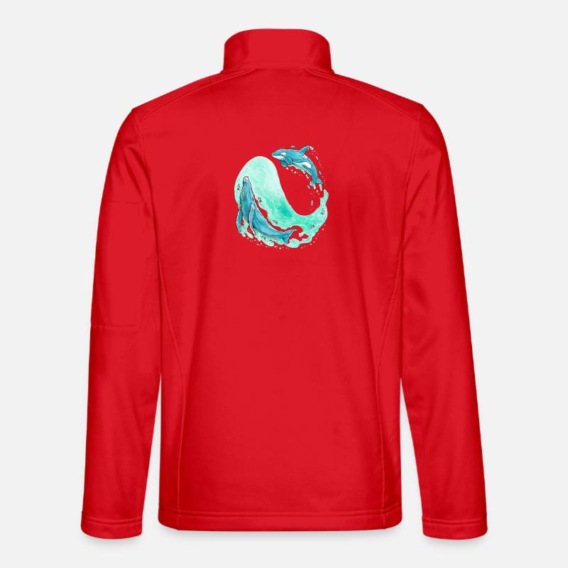 Whale Wave - Unisex Softshell Jacket - red