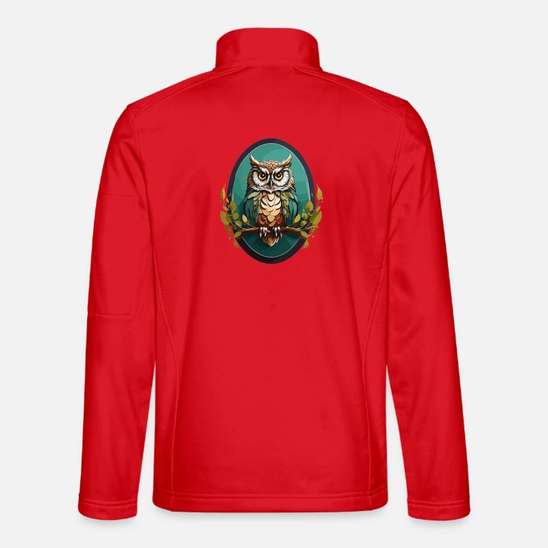 Owl - Unisex Softshell Jacket - red