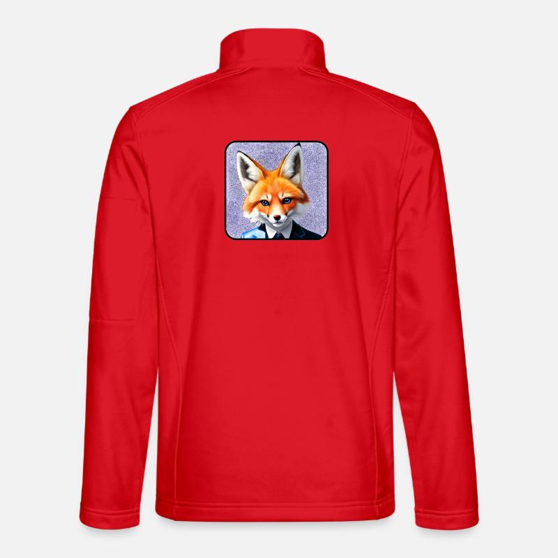 Fuchs im Anzug - Unisex Softshelljacke - Rot
