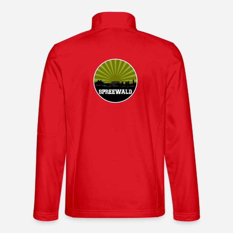 Horizon rétro de Spreewald - Veste en tissu softshell Unisexe - rouge
