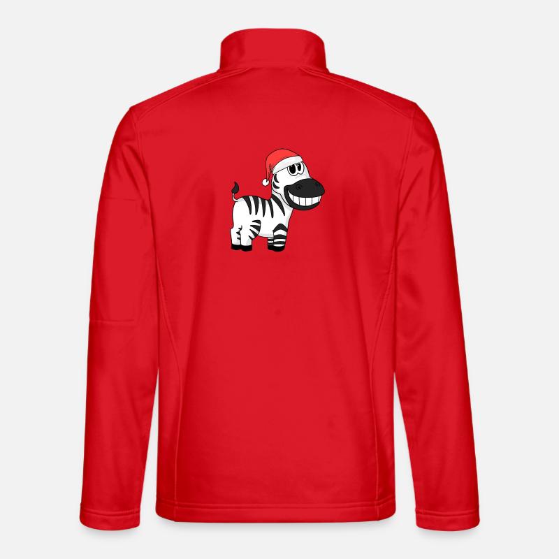 Zebra Christmas - Unisex Softshell Jacket - red