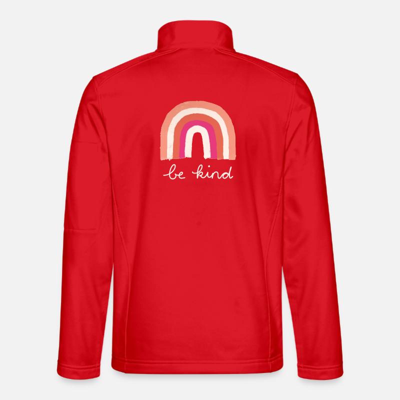 Be Kind Rainbow - Unisex Softshell Jacket - red