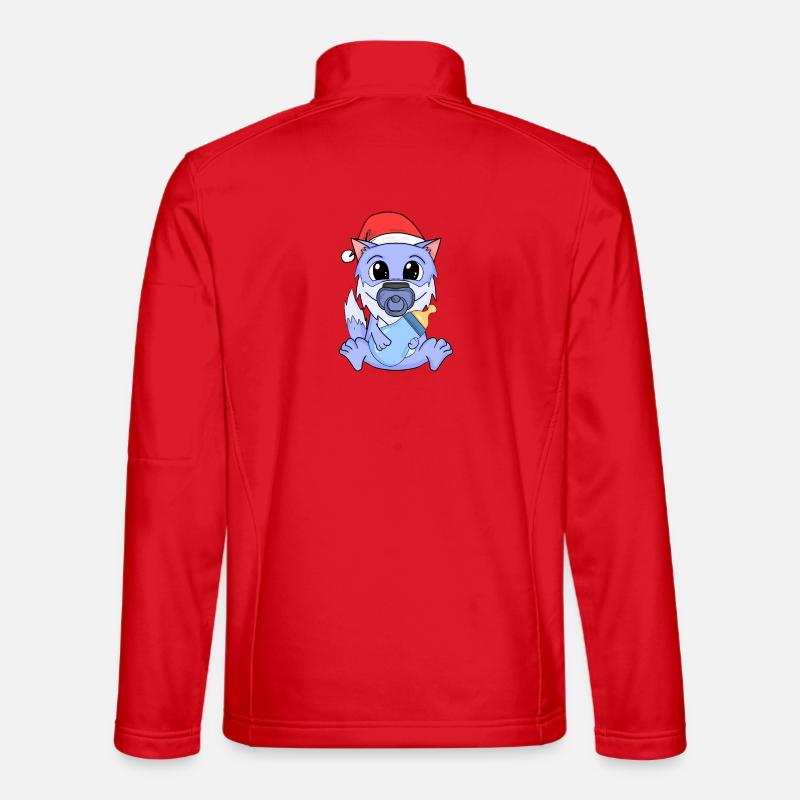 Wolf Baby Weihnachten - Unisex Softshelljacke - Rot