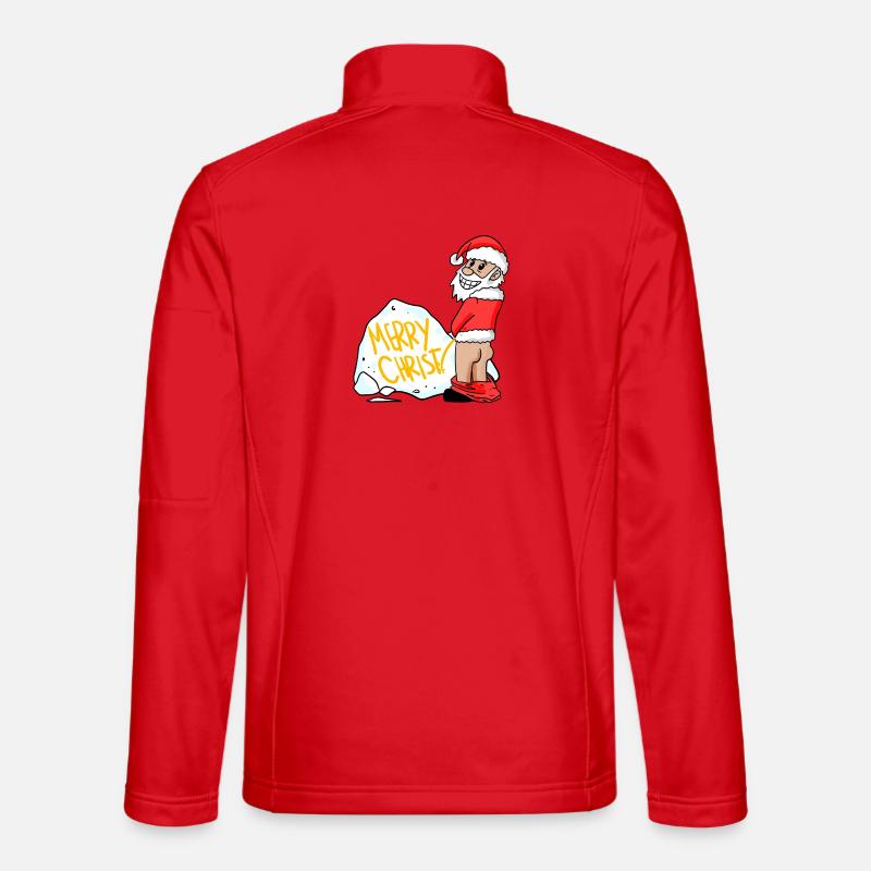 Weihnachtsmann lustig - Unisex Softshelljacke - Rot