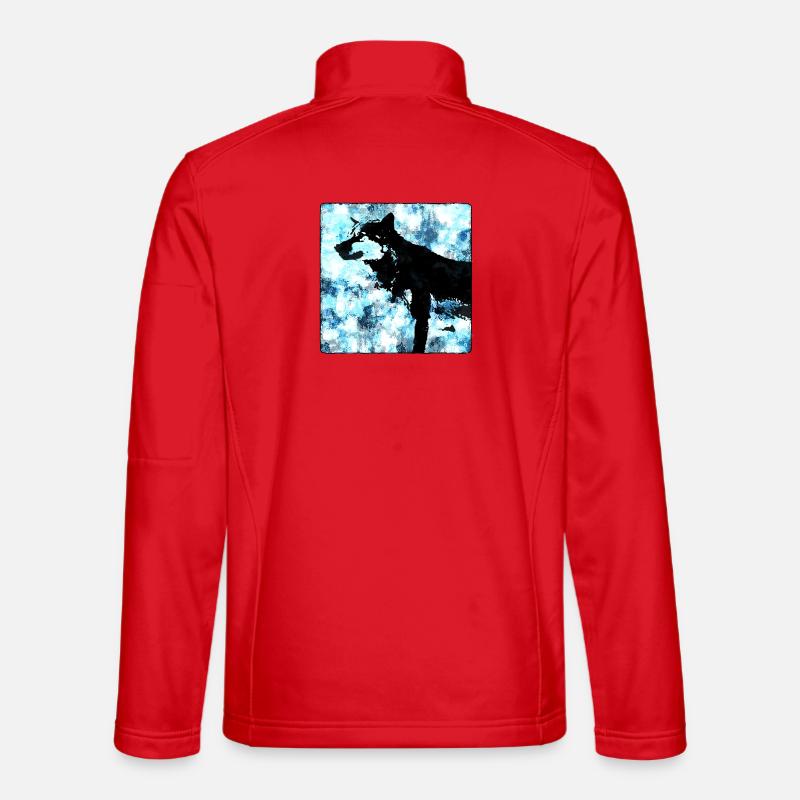 Wolf Silhouette Watercolors Unisex Softshell Jacket