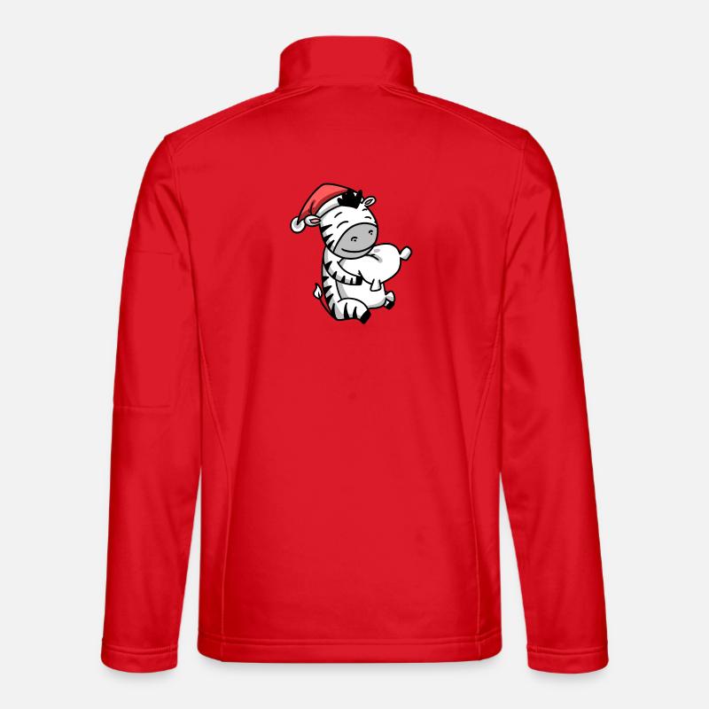 Zebra Niedlich Müde Weihnachten - Unisex Softshelljacke - Rot