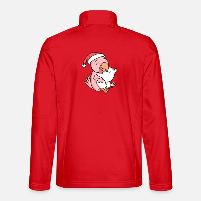Chicken Cute Tired Christmas - Unisex Softshell Jacket - red