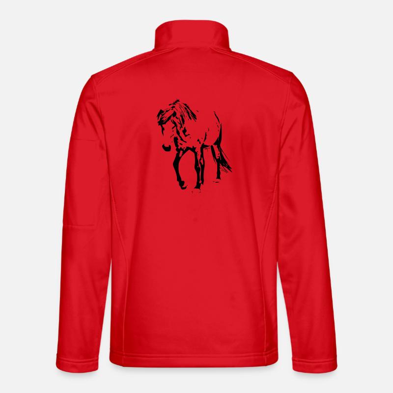 Pferde T-shirt Geschenk Reiter  - Unisex Softshelljacke - Rot