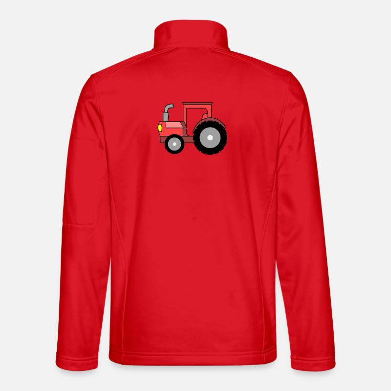 Traktor Motiv in Rot - Unisex Softshelljacke - Rot