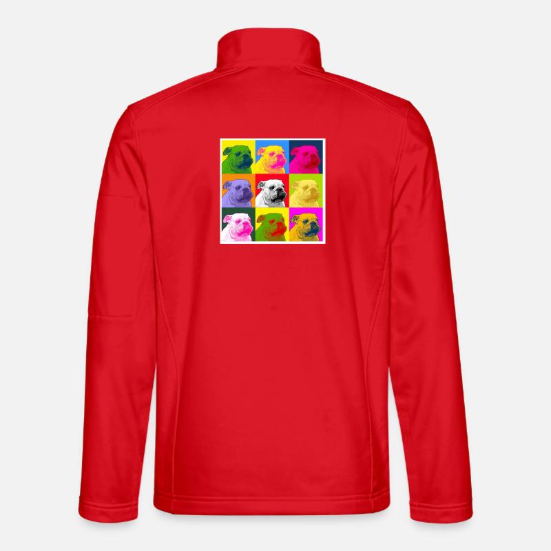 A bulldog - Unisex Softshell Jacket - red