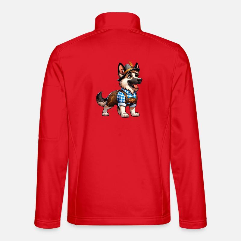 Bavarian Shepherd Dog - Unisex Softshell Jacket - red