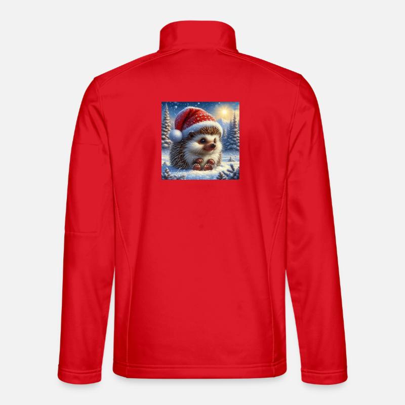 Weihnachts-Igel - Unisex Softshelljacke - Rot