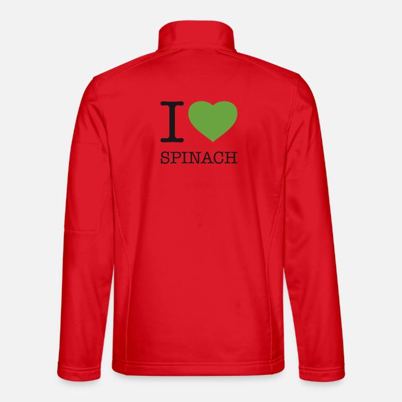 I LOVE SPINACH Spinat - Unisex Softshell Jacket - red
