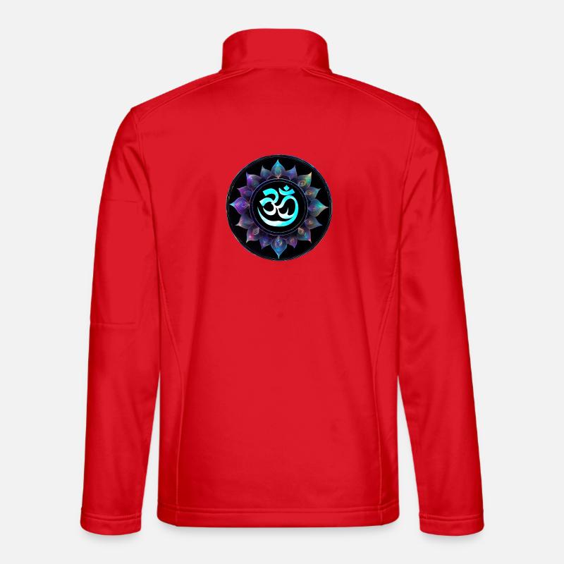 Om Lotus Neon Mandala - Unisex Softshelljacke - Rot