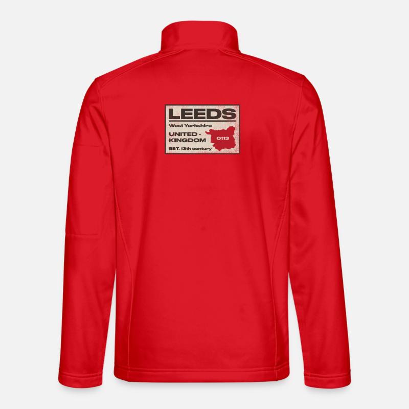 Leeds West Yorkshire Emblem - Unisex Softshelljacke - Rot