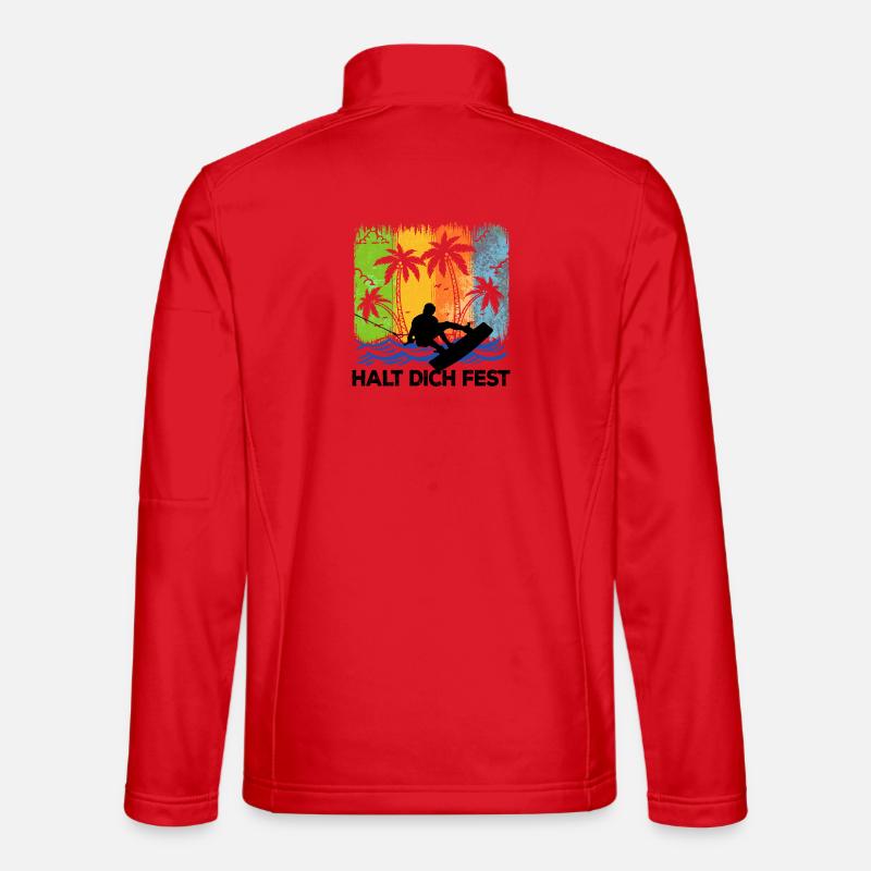 Wakeboard Kitesurfer Statement Surf Stunt Wave - Veste en tissu softshell Unisexe - rouge